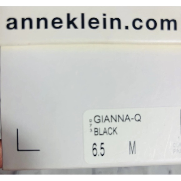 Anne Klein Gianna Black Quilted Leather Ballet Flats Shoes Size 6.5 M New in Box - Picture 11 of 11